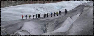 randonnée sur glacier groupe entreprise en Suisse